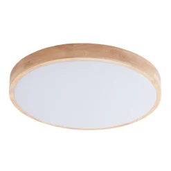 Lindby Smart LED plafondlamp Innes hout Ø51cm RGB CCT Tuya