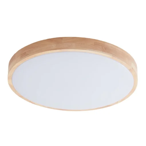 Lindby Smart LED plafondlamp Innes hout Ø51cm RGB CCT Tuya