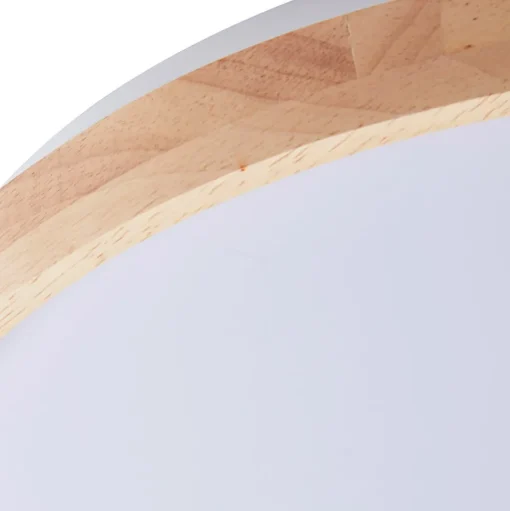 Lindby Smart LED plafondlamp Mirren hout Ø39,5cm CCT Tuya