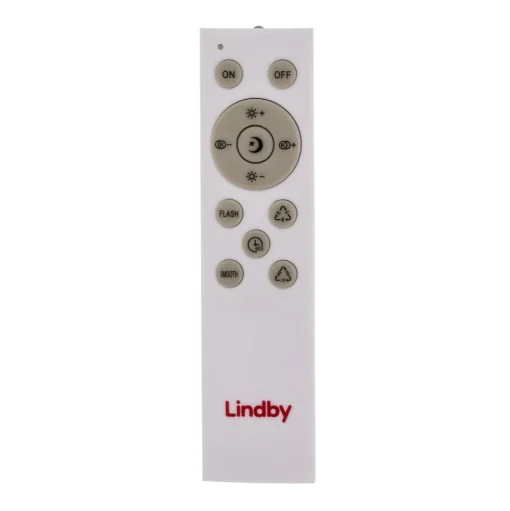 Lindby Smart LED plafondlamp Innes hout Ø39cm RGB CCT Tuya