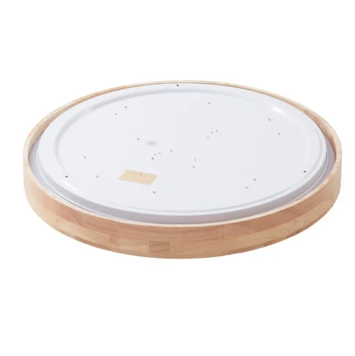 Lindby Smart LED plafondlamp Innes hout Ø39cm RGB CCT Tuya