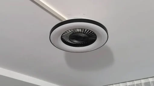 Lindby Smart plafondventilator Paavo, zwart, stil, Tuya