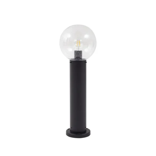 Lindby sokkellamp Dangan, helder, hoogte 60 cm, glas, metaal