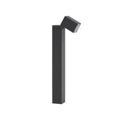 Lindby sokkellamp Othil, 50 cm hoog, antraciet, metaal