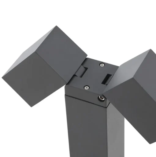 Lindby sokkellamp Othil, 2-lamps, 50 cm, antraciet, metaal