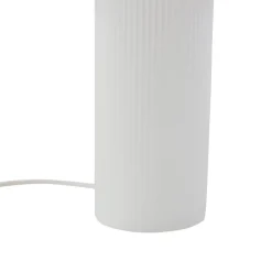 Lindby Sorscha tafellamp, wit, ijzer, Ø 26 cm