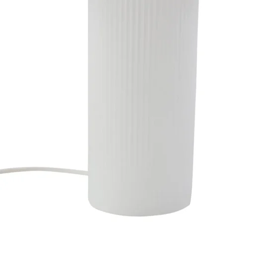 Lindby Sorscha tafellamp, wit, ijzer, Ø 26 cm