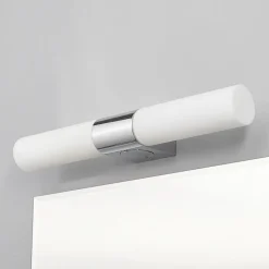 Lindby spiegellamp Ziva, fitting, wit, glas, IP44