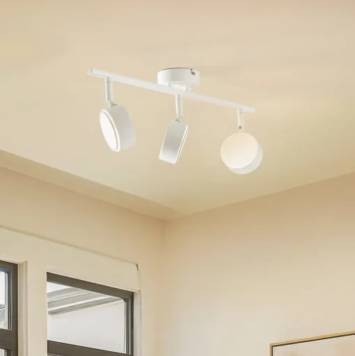 Lindby spot Jyla, wit, 4.000 K, 3-lamps, GX53