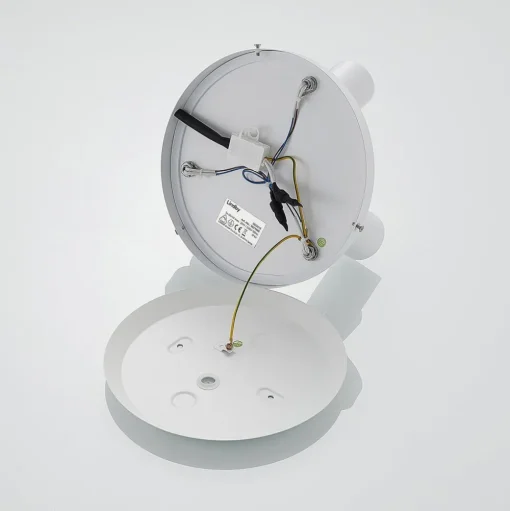 Lindby spot Kardo, rond, 3-lamps, wit, metaal, IP44