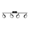 Lindby spot Neros, zwart, 4-lamps, 79,5 cm, CCT, ijzer