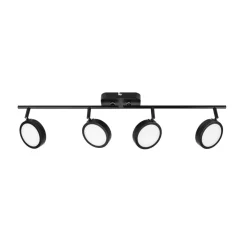 Lindby spot Neros, zwart, 4-lamps, 79,5 cm, CCT, ijzer
