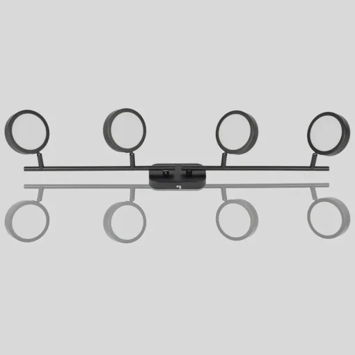 Lindby spot Neros, zwart, 4-lamps, 79,5 cm, CCT, ijzer