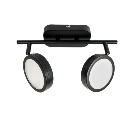 Lindby spot Neros, zwart, 2-lamps, 31,5 cm, CCT, ijzer