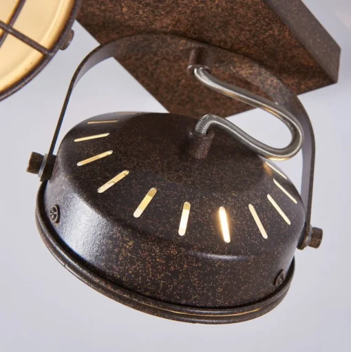 Lindby spot Tamin, roestkleurig, 2-lamps, glas, G9