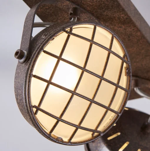 Lindby spot Tamin, roestkleurig, 2-lamps, glas, G9