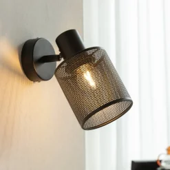 Lindby Stancho Spot, 1-lamp, zwart