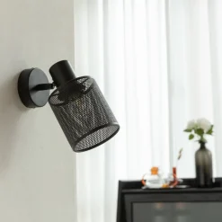 Lindby Stancho Spot, 1-lamp, zwart