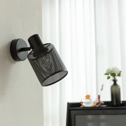Lindby Stancho Spot, 1-lamp, zwart