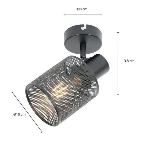 Lindby Stancho Spot, 1-lamp, zwart
