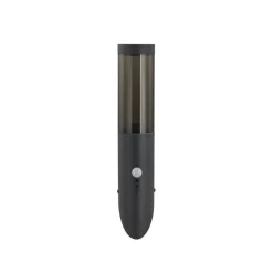 Lindby Statius buitenwandlamp, antraciet, ijzer, sensor