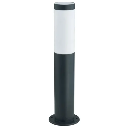 Lindby Statius sokkellamp, hoogte 45 cm, antraciet, roestvrij staal