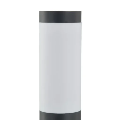 Lindby Statius sokkellamp, hoogte 45 cm, antraciet, roestvrij staal