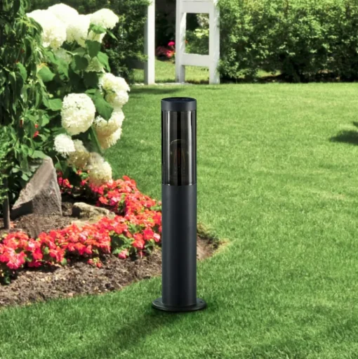 Lindby Statius sokkellamp, antraciet, ijzer, 45 cm