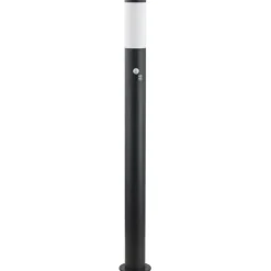 Lindby Statius tuinpadverlichting, antraciet/wit, sensor, 100cm