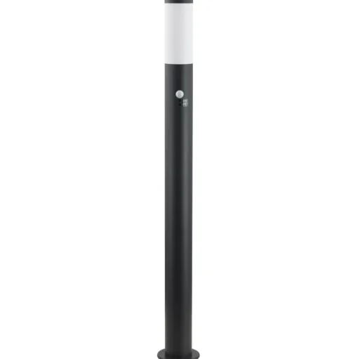 Lindby Statius tuinpadverlichting, antraciet/wit, sensor, 100cm