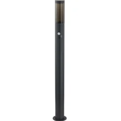 Lindby Statius tuinpadverlichting, antraciet, ijzer, sensor