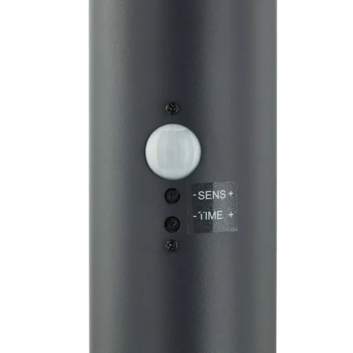 Lindby Statius tuinpadverlichting, antraciet, ijzer, sensor