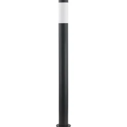 Lindby Statius tuinpadverlichting, antraciet/opaal, ijzer, 100 cm