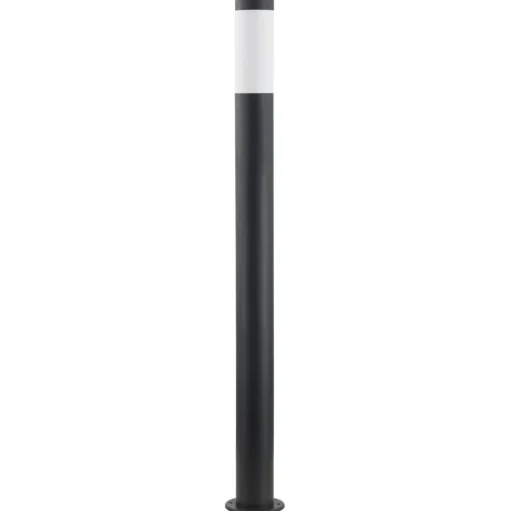 Lindby Statius tuinpadverlichting, antraciet/opaal, ijzer, 100 cm