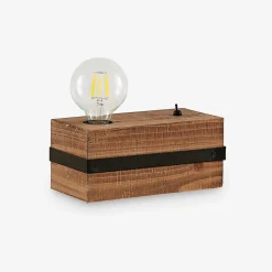 Lindby Sverina tafellamp van hout, 1-lamp