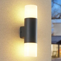 Lindby Tabyn buitenwandlamp, 2-lamps