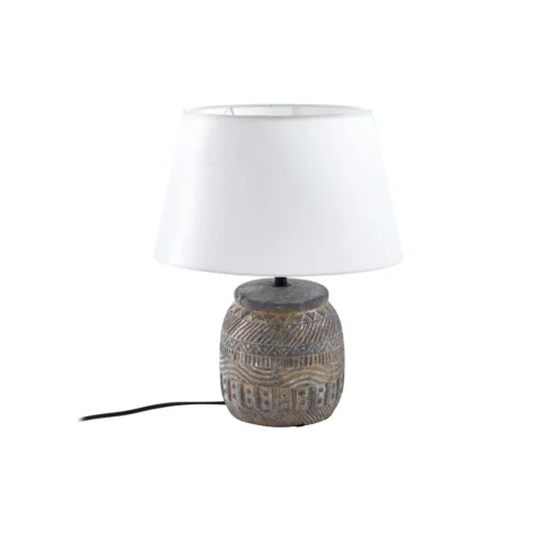 Lindby tafellamp Aelith, Ø 30 cm, grijs, keramiek, E27