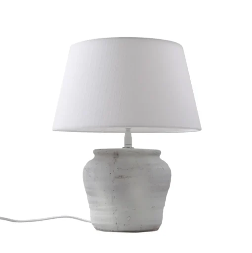 Lindby tafellamp Aelith, Ø 30 cm, wit, keramiek, E27