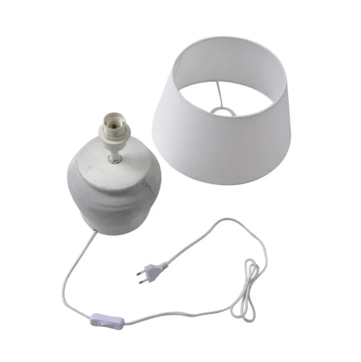 Lindby tafellamp Aelith, Ø 30 cm, wit, keramiek, E27