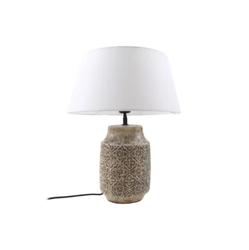 Lindby tafellamp Aelith, Ø 40 cm, bruin, keramiek, E27