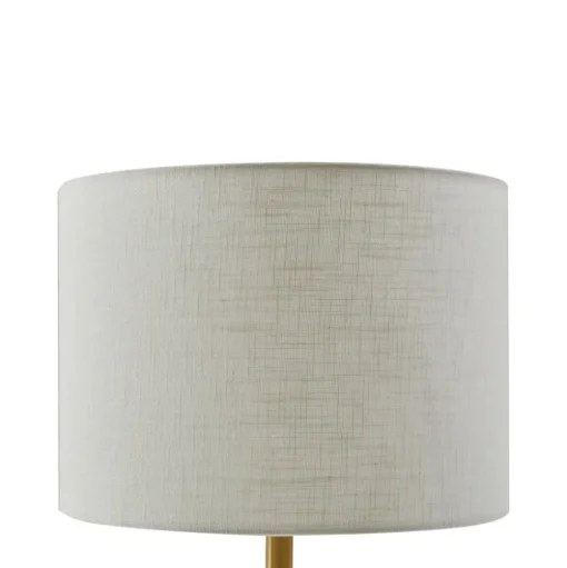 Lindby tafellamp albast, wit/goud, Ø 30 cm, marmer, E27