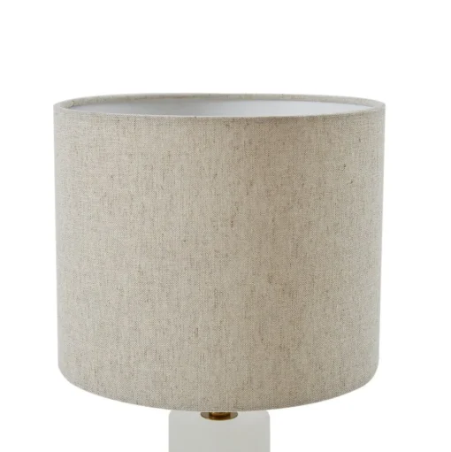 Lindby tafellamp albast, wit/beige, Ø 25cm, marmer, E27