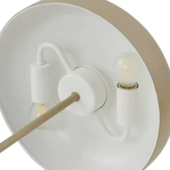 Lindby tafellamp Edion, beige, metaal, 45 cm