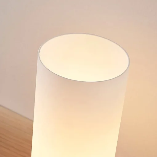 Lindby tafellamp Elianna, wit, glas, 24 cm, dimbaar, E14