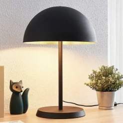 Lindby tafellamp Idalene, hoogte 51 cm, zwart, metaal
