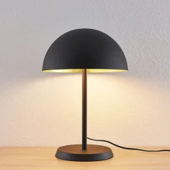 Lindby tafellamp Idalene, hoogte 51 cm, zwart, metaal