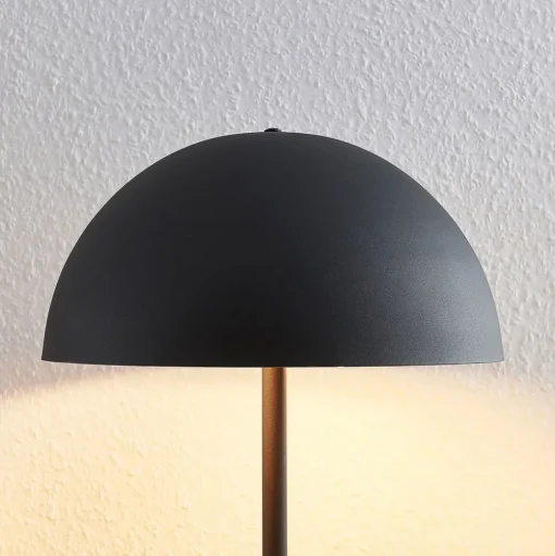 Lindby tafellamp Idalene, hoogte 51 cm, zwart, metaal