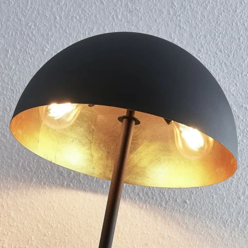 Lindby tafellamp Idalene, hoogte 51 cm, zwart, metaal