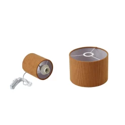 Lindby tafellamp Jone, lichtbruin, textiel, 30 cm hoog, E27