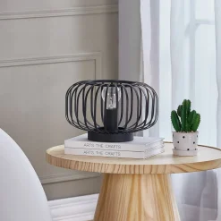 Lindby tafellamp Krish in kooilook, zwart